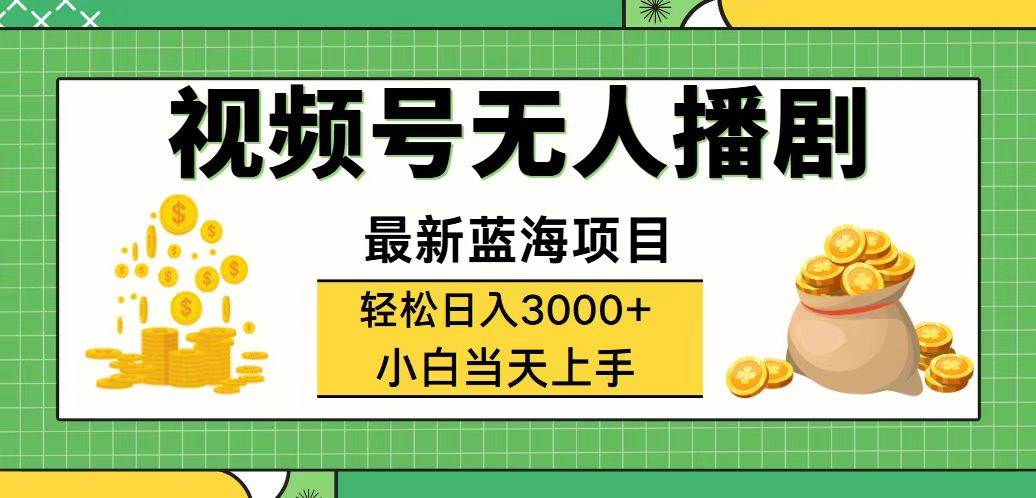 （12128期）视频号无人播剧，轻松日入3000+，最新蓝海项目，拉爆流量收益，多种变…