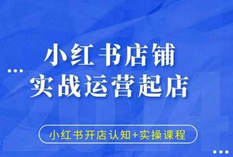 小红书店铺实战运营起店，小红书开店认知+实操课程